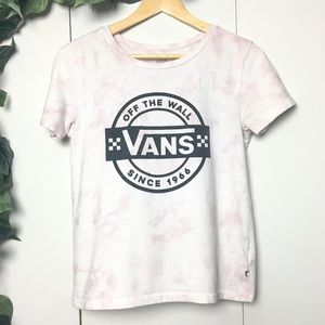 Vans Tie Dye Graphic T-Shirt in Baby Pink | XSmall